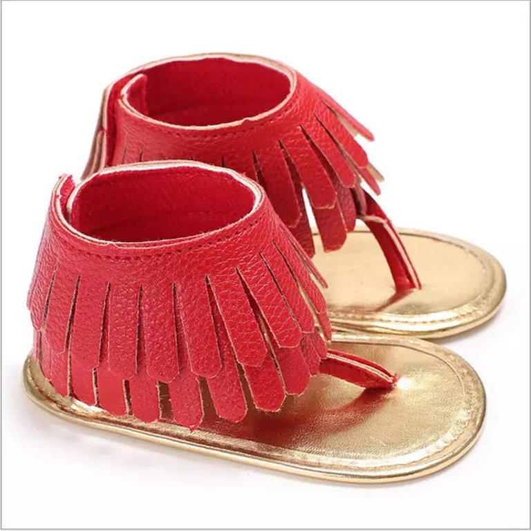 Tassel baby sandals