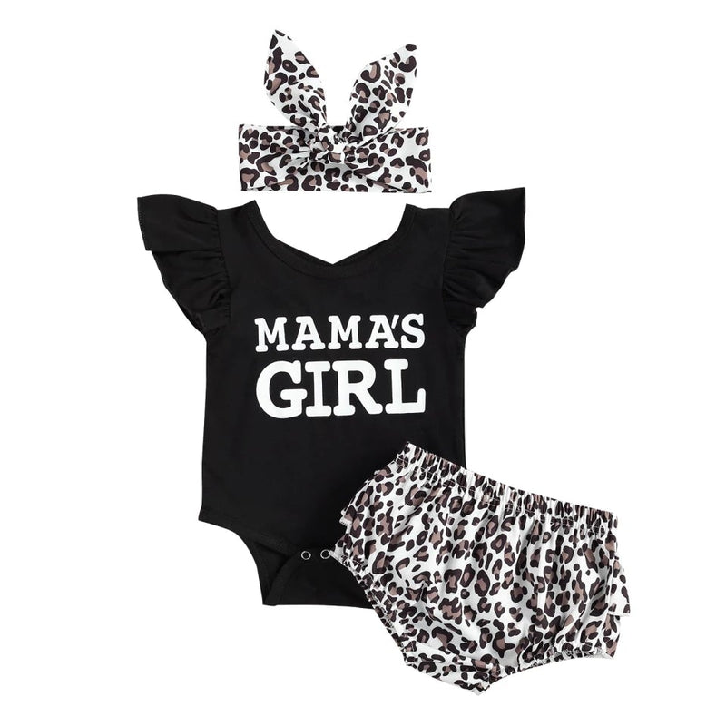 Mama's leopard baby outfit