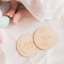 Wooden montly milestones