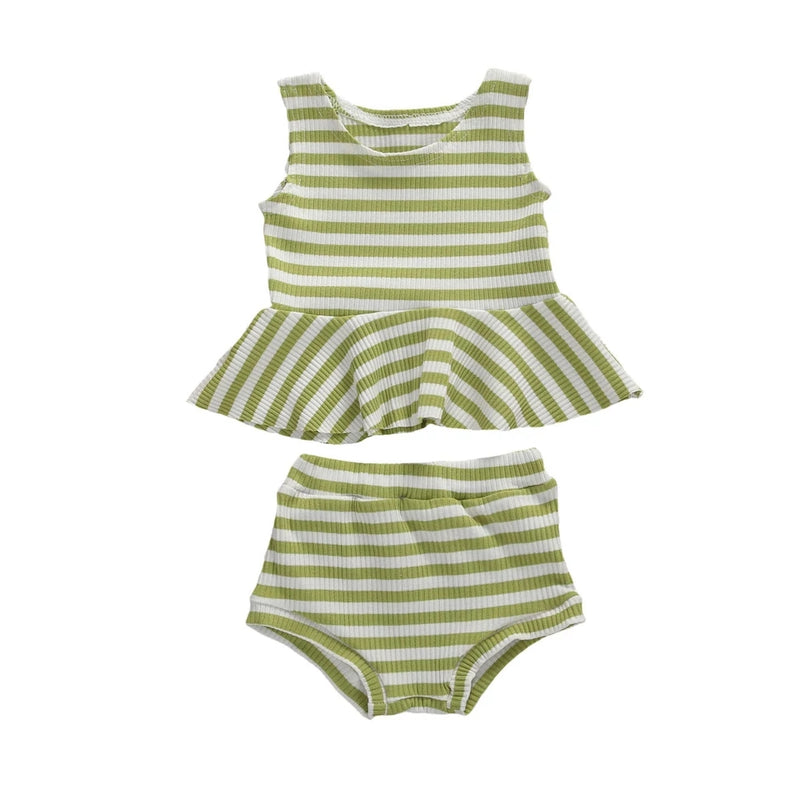 Summer ribbed baby outfit