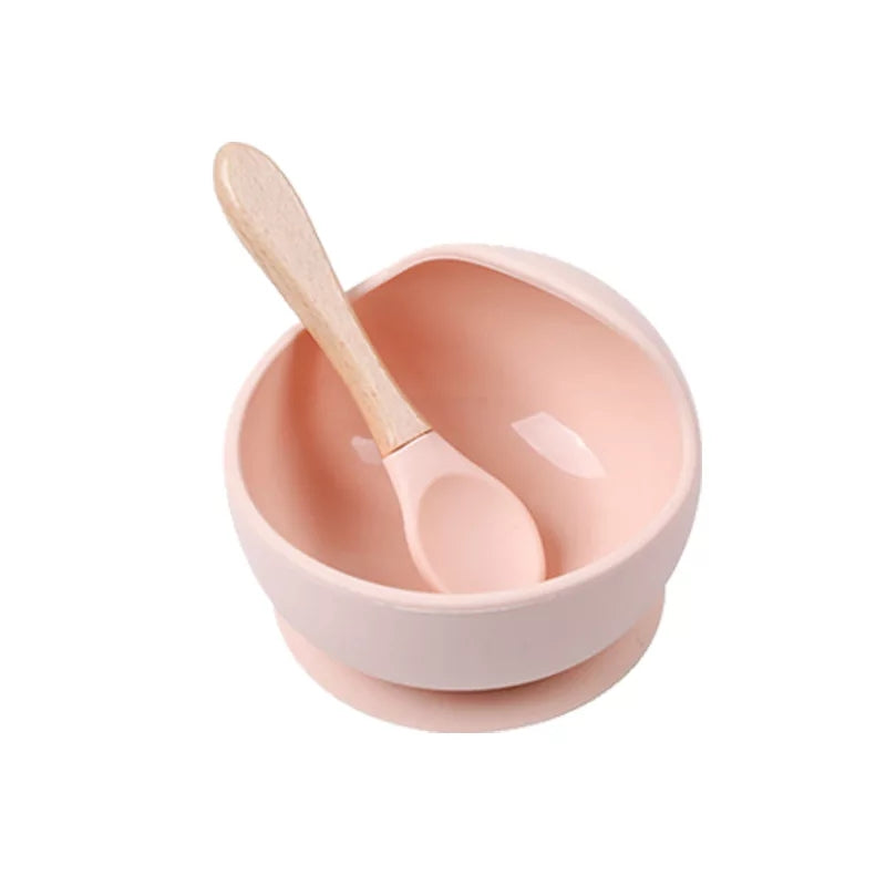 Silicone suction bowl & spoon