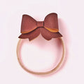 Faux leather baby bows