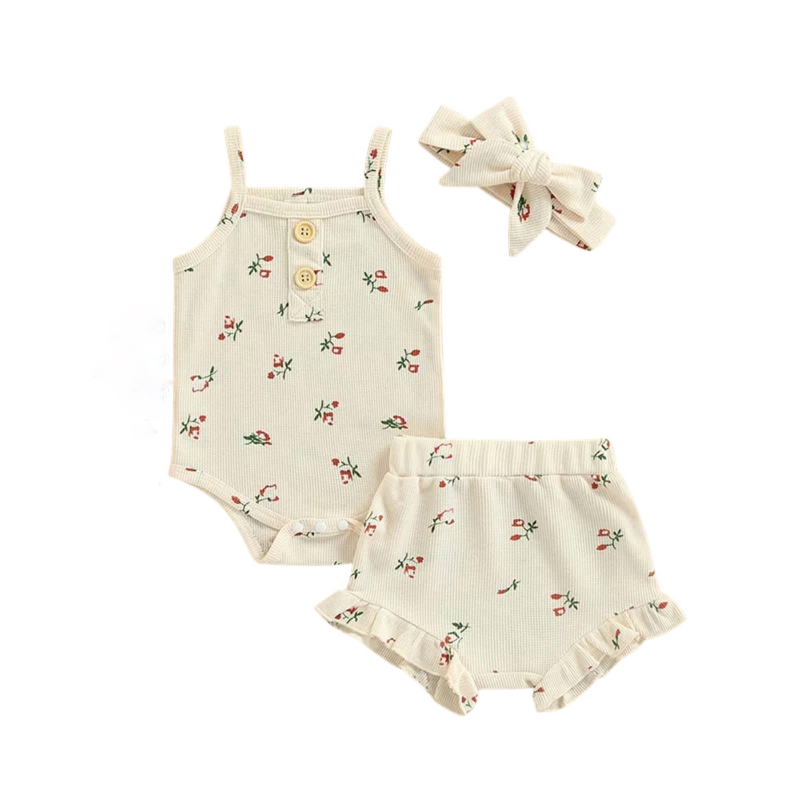 Roselyn ribbed baby outfit